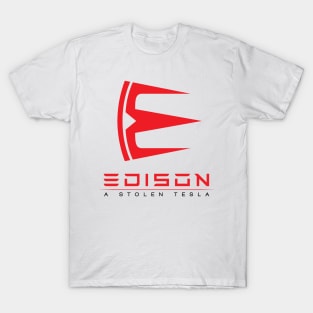 Edison, a stolen Tesla - red T-Shirt